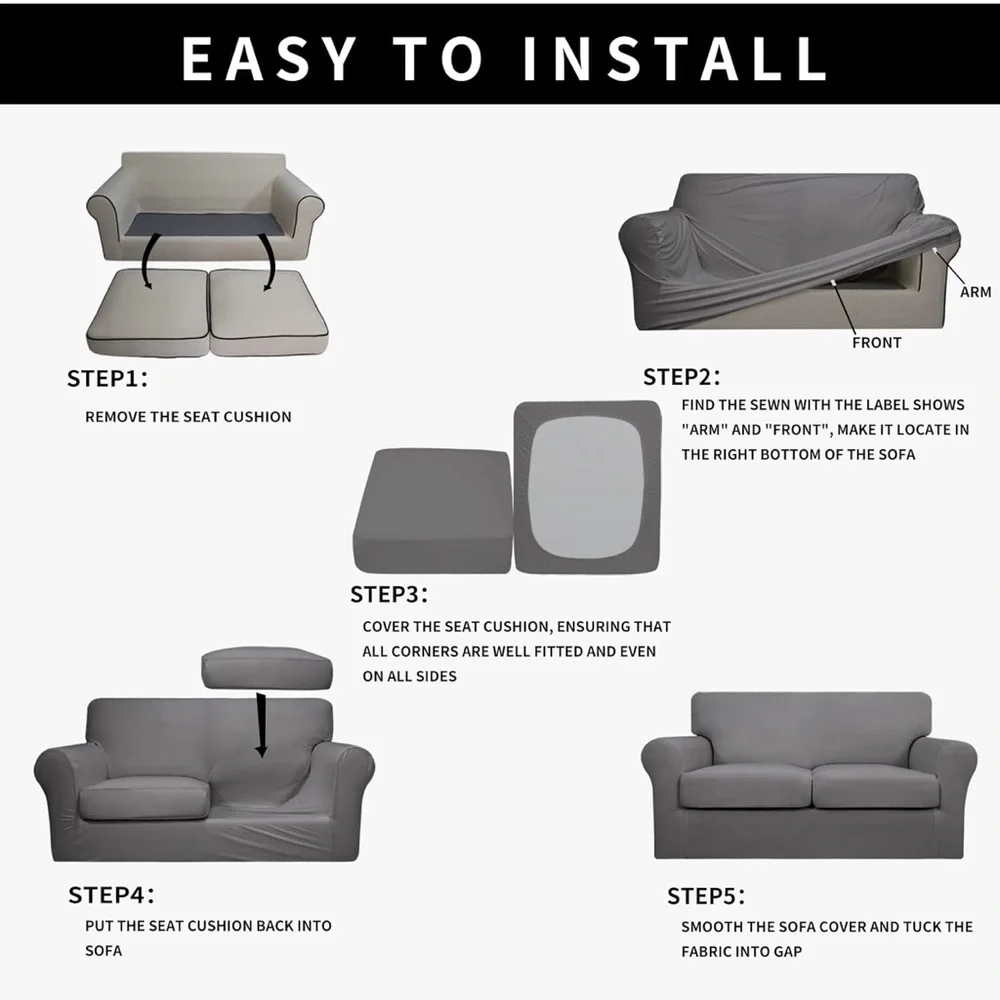 100% Dual Waterproof Loveseat Cover Stretch Soft Cover for Dogs,‎ Sofa Slipcover